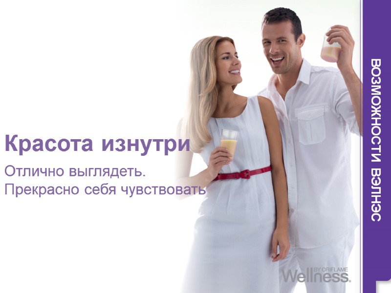 ВОЗМОЖНОСТИ ВЭЛНЭС Красота изнутри Отлично выглядеть. Прекрасно себя чувствовать